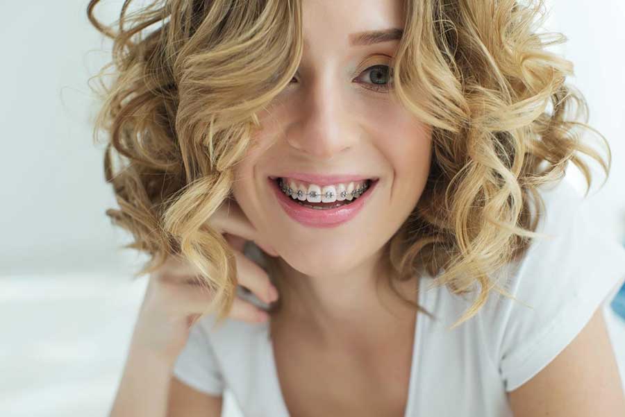 women with braces